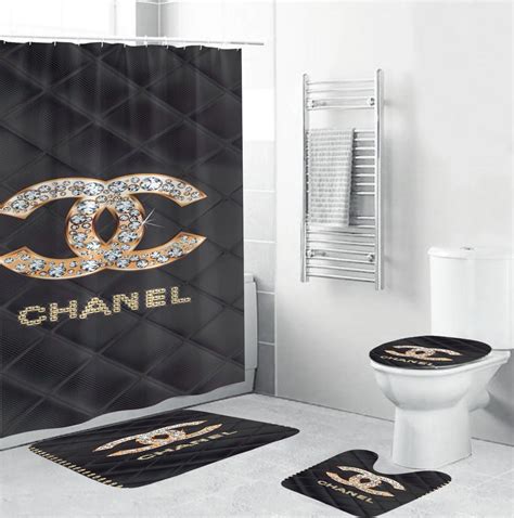 chanel shower curtains|coco chanel shower curtain.